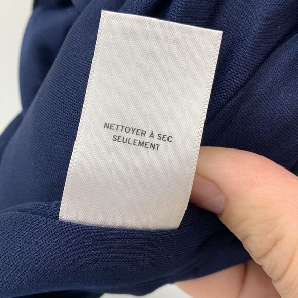 Chelsea 28 Navy Sparkle Velvet Wide Leg Jumpsuit Sz 6 - Picture 10 of 11